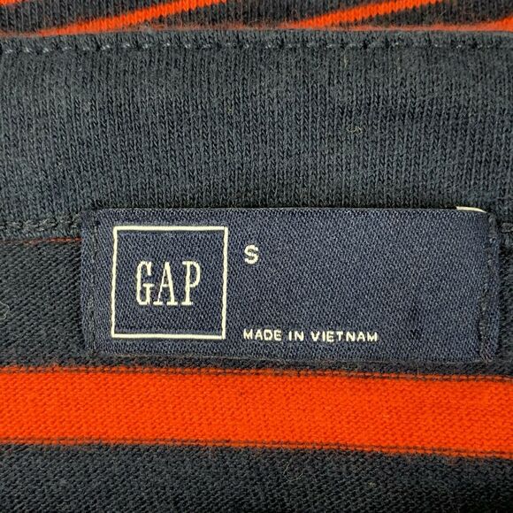 GAP Womens Long Sleeve Top Size Small  Navy Red Sailor Striped Pullover - Picture 6 of 8